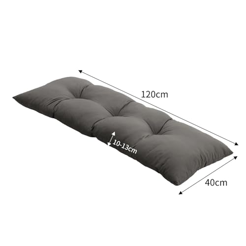 Cojín para silla colgante rectangular gris oscuro con mechones para hogar 5