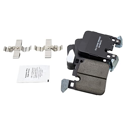 Image of TRQ Rear Brake Pad and Rotor Set Ceramic G Coated Rotors Compatible with 2012-2020 BMW 320i 328i 328d 330i 335i 340i 428i 430i 435i 440i ActiveHybrid 3 Gran Coupe GT xDrive