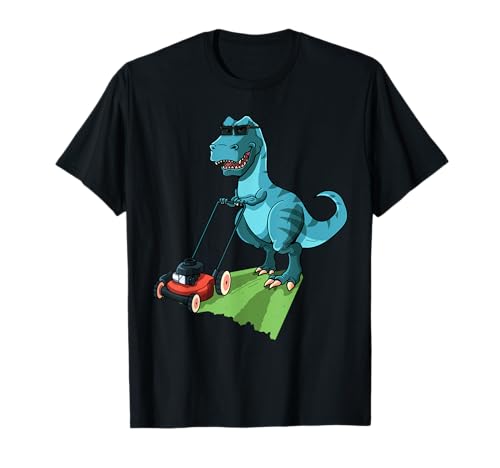 Cute Mowing Dino Dinosaur Lover Animal Gardener Funny Lawn Mower...