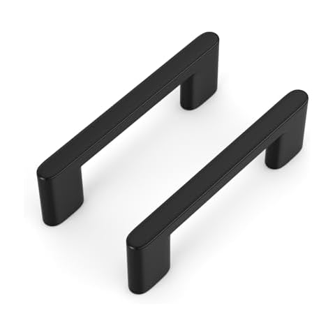 Peaha 6 Pack Matte Black Cabinet Pulls 3 Inch Black Cabinet Handles Black Drawer Pulls Black Cabinet Hardware Aluminum 3in Hole Centers Black Handles Pulls Cover