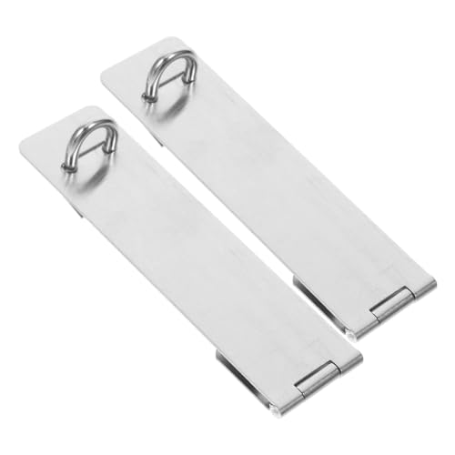 LIFKOME 2 Pack Security Door Latch Chain Anti-Theft Latch Lock for Outdoor Sheds Barns Indoor Cabinets Made of Stainless Steel Easy to Install