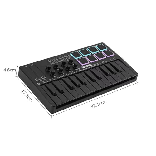 Wrtsqle MIDI コントローラー USB キーボード MIDI コントローラー MIDIキーボード コントローラー 25キーUSB MIDIキーボードコントローラ の商品画像 1
