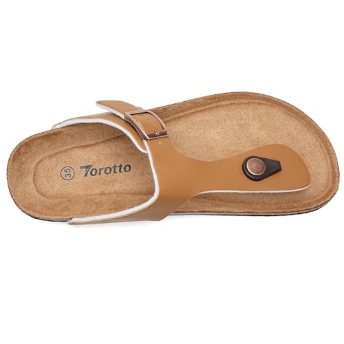 Torotto Boys Girls Flip Flops Comfortable Cork Footbed Thong Sandals with Adjustable Straps(Toddler/Little Kid/Big Kid)4