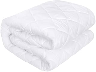 Utopia Bedding Quilted Fitted Mattress Pad Small Double 4 FT 122x190 cm, Mattress Cover, Mattress Topper, Mattress Protector Stretches up to 38 CM Deep - Not Waterproof (Beige)