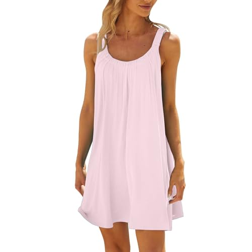 Sobzia Pareos & Strandkleider Für Damen,Strandkleider Damen Sommer Luftig Große Größen Trägerkleid Strandkleid Ärmellos Casual Sommerkleider...