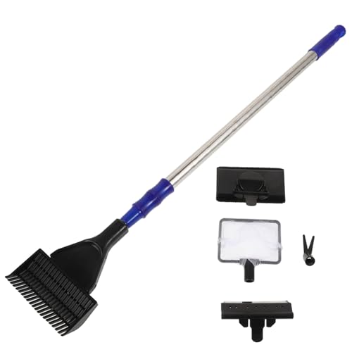 Happyyami Five-in-one Aquarium Kit Fish Tank Brush Gravel Scrubber Supplies Set of Tools