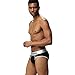 JOCKMAIL Men's Underwear Modal Microfiber Briefs U Convex Pouch Ultra Soft Breathable Underwear (US, Alpha, Medium, Regular, Regular, Black)