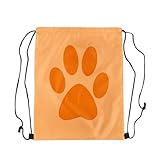 Mochila De Cuerdas Pata De Perro Naranja, Lindo Perro Gran Capacidadte Mochila Gimnasio Cuerdas Guardarla Bolsa De Gimnasio Cordón para Hombre Viaje Natación 39X46Cm
