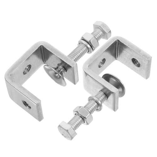 STOBAZA 2pcs Heavy Duty Mini Stainless Steel c Clamps Woodworking Welding Clamps Wide Jaw Opening for Metalworking