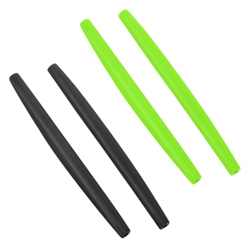 Image of BLAZERBUCK Replacement Temple Sleeves Ear Socks for Oakley Whisker /Juliet /A Wire Sunglass - Black + Green
