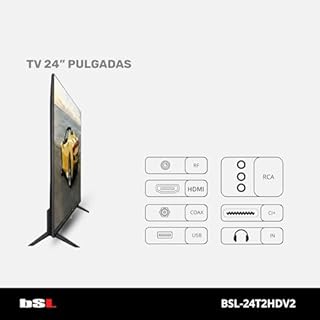 Téléviseur 24 Pouces BSL-24T2HD Téléviseur LED HD 1366x768 | 60 Hz | USB | DVBT2 HD HEVC | DVB-S2 | | HDMI