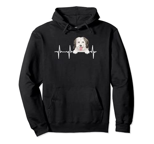 Funny Dog Heartbeat For Coton de Tulear Lovers Pullover Hoodie, Black