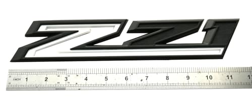 Image of 2 Pack 2019-2025 Z71 Emblem Decals Side Badges Compatible with Silverado Z71 Parts 84632695 (Black White)
