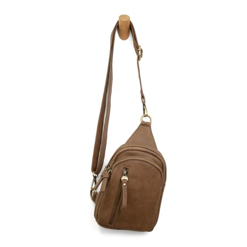 Image of Joy Susan Skyler Sling Bag: Vegan Leather, Zippered Closure, Brass Plated Hardware
