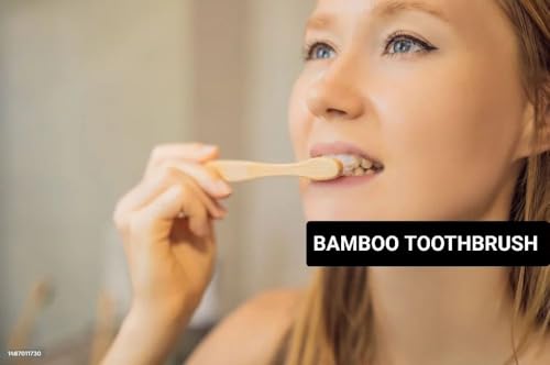 Image of Eco Friendly Bamboo Toothbrush Pack of 6 | Ultra Soft Charcoal Bristles | Biodegradable Wooden Toothbrush | Plastic Free Tooth Brush for Adults & Kids | Oral Care Set
