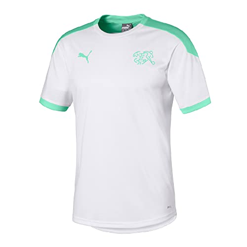 PUMA Sfv Training Jersey Camiseta, Hombre, White-Green Glimmer, M