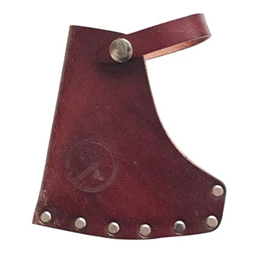 luluxing Leather Axe Head Sheath Durable Leather Axe Sheath Lumberjack Outdoors Work Essentials Axe Head Cover With Belt Loops Axe Protector, Brown