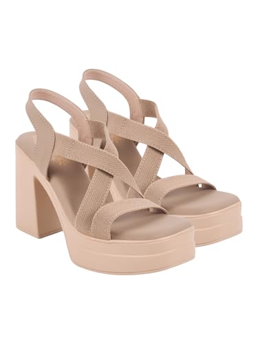 Image of Shoetopia Sandals Stylish Comfortable Slip-On Slides Soft Cushion Block Heel|| Footbed, Anti-Slip Sole - Perfect for Daily Casual Footwear