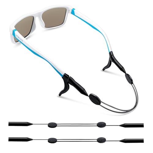 Image of 2 PCS Sunglasses Strap - Kids Eye Glasses Holder Strap for Boys Girls Adjustable Sports Neck Cord, Universal Fit for Running Fishing Cycling Beach