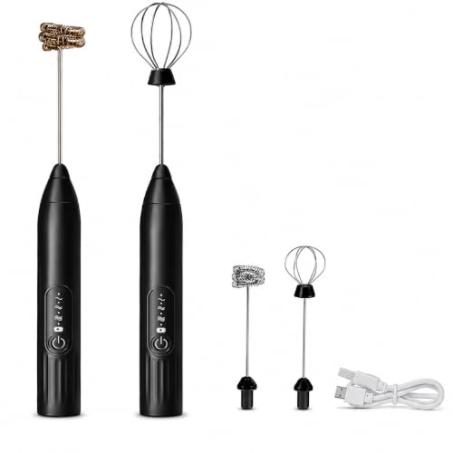 Mixer Elétrico Portátil Recarregável USB para Whey, Ovos e Cappuccino
