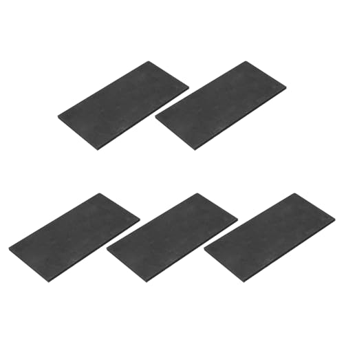 QUARKZMAN Graphitblock Barren Rechteck Graphitelektrodenplatte 100x50x3mm zum Schmelzen, Gießen, Elektrolyse, Galvanisieren, 5 Stück