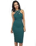 Voodoo Vixen Robe crayon -2XL- Lillian col croisé Vert