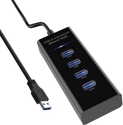 Hybite High Speed 4 Port USB HUB Hi-Speed Super Speed 3.0 Portable Mini-Hub - Bus Powered - for Desktop, Tablet, PC, Laptop Pendrive, Mouse, Keyboards, Camera, Mobile, etc-image-25