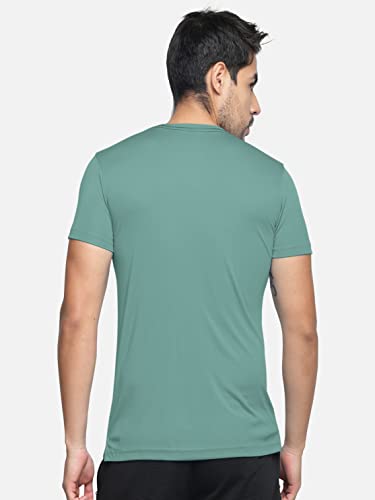 Image of BULLMER Solid Cotton Blended Half Sleeve Round Neck Tshirt for Men