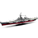 DUANT USS Montana Schlachtschiff Klemmbausteine Technik, das größte Schlachtschiff der US-Marine während des Zweiten Weltkriegs, EIN MOC-Spielzeug-Bausteinschiff für Erwachsene Sammler