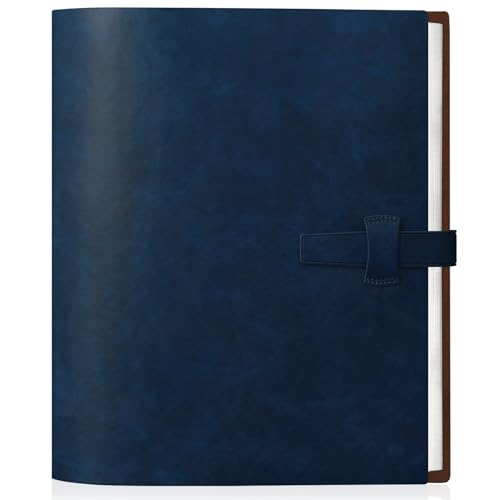 Artmag Photo Album 4x6 320 Photos, Thick Leather Cover Picture Album with 20 PCS Kraft Writing Paper Holds 320 Vertical Photos for Family Wedding Anniversary (Blue)