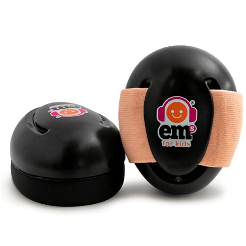 AUDILO Ems 4 bubs ¡Orejeras para bebés! ¡Perfecto para conciertos/fiestas musicales/viajes y mucho más! Protección auditiva - Reducción de ruido 25dB (Concha negra/Diadema de coral)