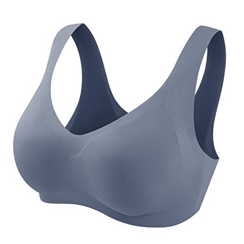 Orbescl Sujetador Sin Aros Mujer Deportivo con Relleno Push Up sin Aros Mujer Cómodo Bra con Relleno para Fitness Yoga Jogging