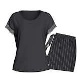 IMPETUS Damen Pyjama Set IM8511M8900 Dunkelblau L
