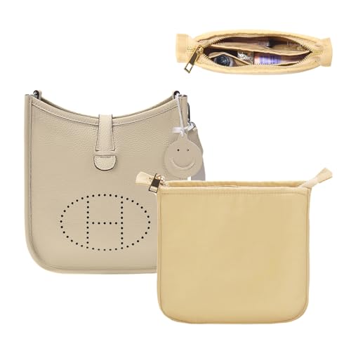 Organizador de bolsa para Hermes Evelyne 29 PM, mini bolsa Evelyne com zíper, organizador interno de nylon com vários bolsos, mantém a forma da bolsa e limpa