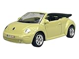 Welly Modèle de voiture compatible avec VW Volkswagen New Beetle Convertible Jaune environ 1/60 1/64 1:60 7 cm Métal Modèle de voiture en métal dans une boîte
