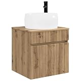 ULUYYUC Mobile sottolavabo sospeso, in legno di rovere Artisan