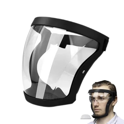 Generico visiera protettiva da lavoro, maschera Integrale protettiva viso da lavoro, visiera trasparente Antipolvere e antiappannamento con elemento filtro, per decespugliatore, Saldatura industria