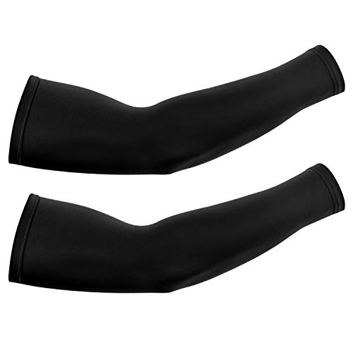LUNGEAR Mangas de Brazo Protección UV Secado Rápido Transpirable Mangas Deportes para Ciclismo, Carrera, Senderismo, Baloncesto (Negro)