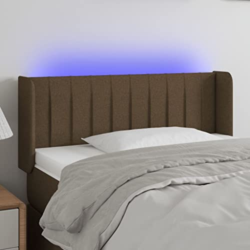 QZZCED Testiera per letto con luci a LED regolabili in