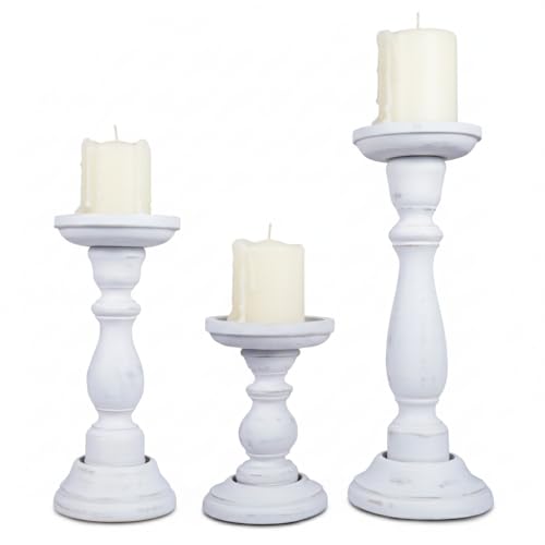 Mela Artisans Wooden Pillar Candle Holders | Tuli Design |