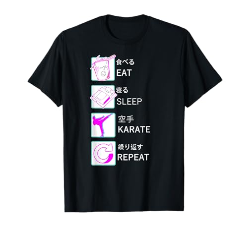 Karate Taekwondo Aikido Ju-Jutsu Kung-Fu Eat Sleep Karate T-Shirt