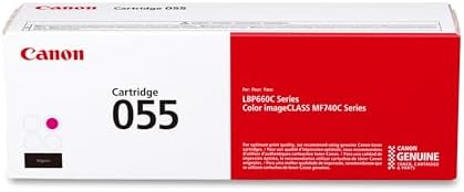 Canon Genuine Toner, Cartridge 055 Magenta (3014C001) 1 Pack, for Canon Color imageCLASS MF741Cdw, MF743Cdw, MF745Cdw,MF746Cdw, LBP664Cdw Laser Printers