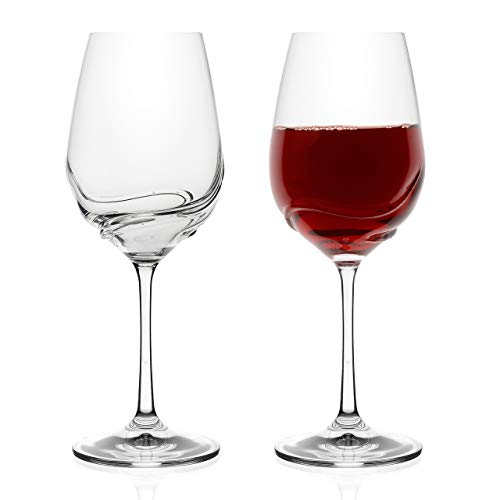 Bar Amigos-Juego de 2 turbulencia Deluxe Bohemia Cristal copas de vino Decanting única, diseño especial de diseño en...