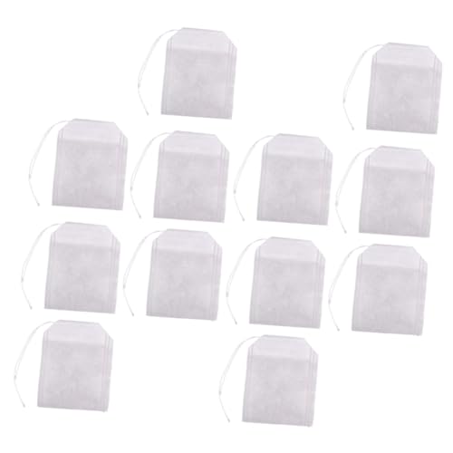 SECFOU 300個不織布製 引き紐付き使い捨てティーバッグ スパイスやハーブティー 漢方薬の包装に 洋服茶 ドリップバッグ