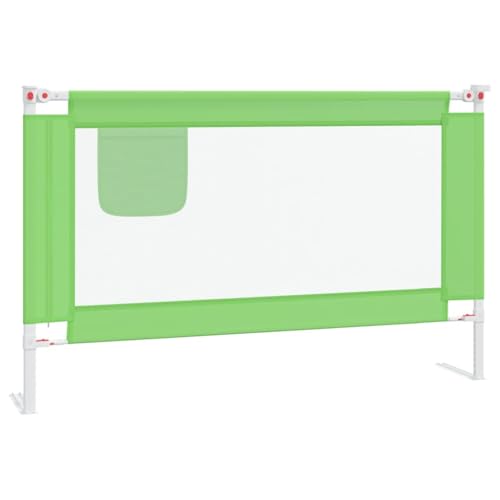 vidaXL Sponda Letto di Sicurezza per Bambini Verde 120x25cm in Tessuto
