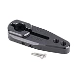 RCアップグレードパーツ For ProTek For Savox For Futaba Servo 1/10 For Arrma For Buggy For Granite モンスタートラック用 Raider 2WD20 24mm 7075アルミクランプ25Tサーボホーン(Black,24mm)