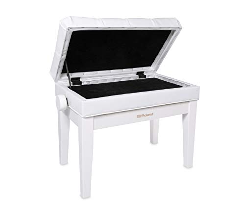 Roland RPB-500PW pianobank met opbergvak, vinylzitting, kleur: wit gepolijst - Image 3