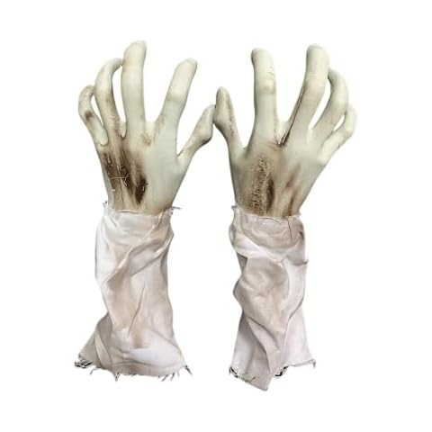 AOBOR Realistic Looking Zombie Bloody Hand Arm Severed Hand Yard Stakes for Halloween Yard Lawn Garden Graveyard Party Supplies Cover