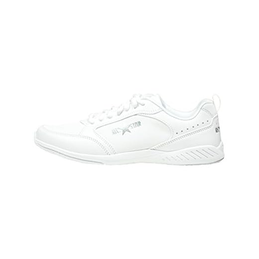 Nfinity Rec Star Adult & Youth Cheerleading Shoes | Women & Girls' Cheerleading Shoes | Cross-Functional Cheerleader Shoes, Light-Weight Durable Supportive (Youth Size Y10White Cheer Shoes, 1 Pair