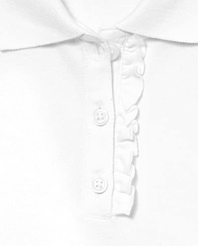 Image of The Children's Place Girls' Uniform Long Sleeve Ruffle Pique Polo